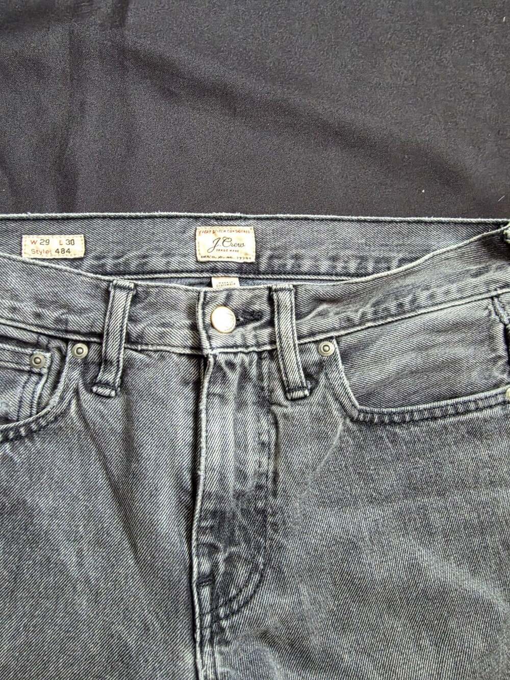 J.Crew 484 Slim-Fit Jeans W29 L30 Black Wash Denim